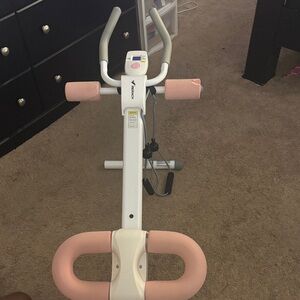 Merach Abs Machine with Pink and White Accents